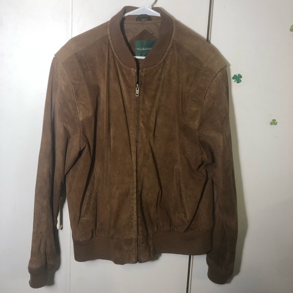 Hill and Archer suede bomber jacket vintage sz 46 - Picture 1 of 9